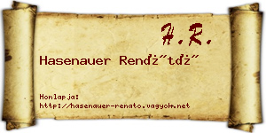 Hasenauer Renátó névjegykártya